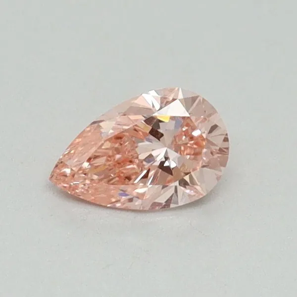 0.31ct PEAR Fancy Vivid Pink VS2 Coloured Lab diamond