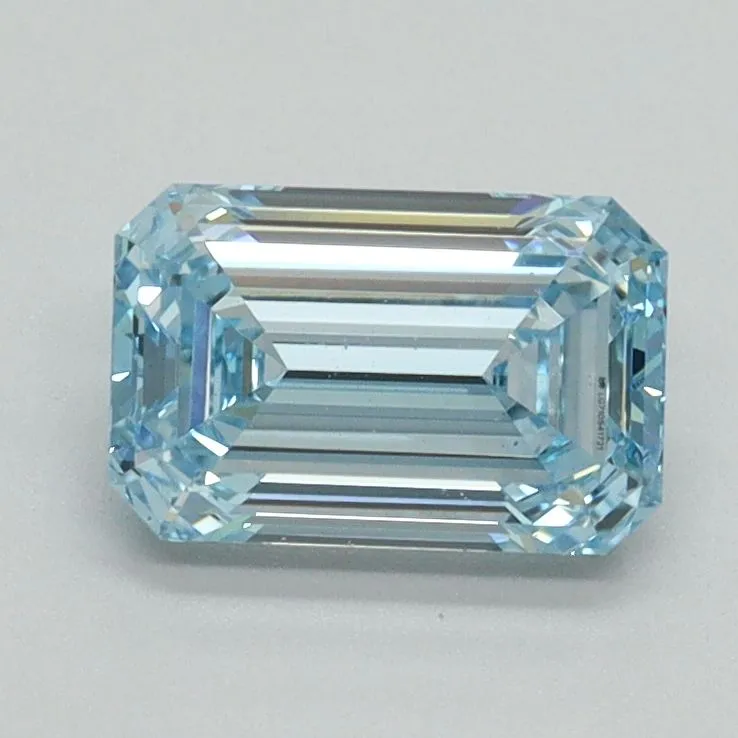 1.14ct EMERALD Fancy Intense Blue VS1 Coloured Lab diamond
