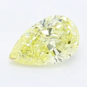 0.86ct PEAR Fancy Intense Yellow VS1 Coloured Lab diamond