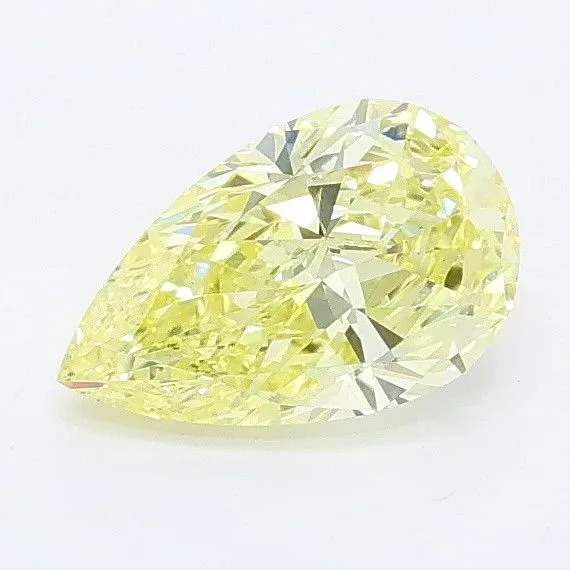 0.86ct PEAR Fancy Intense Yellow VS1 Coloured Lab diamond