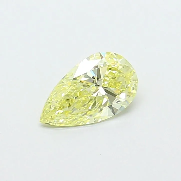 0.45ct PEAR Fancy Intense Yellow VVS2 Coloured Lab diamond