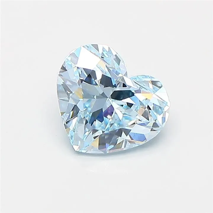 1.24ct HEART Fancy Intense Blue VVS2 Coloured Lab diamond