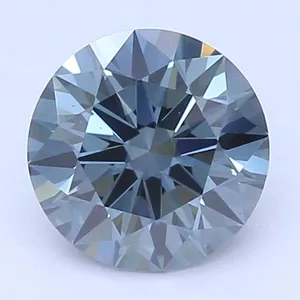 0.42ct ROUND Fancy Intense Green Blue VS1 Coloured Lab diamond