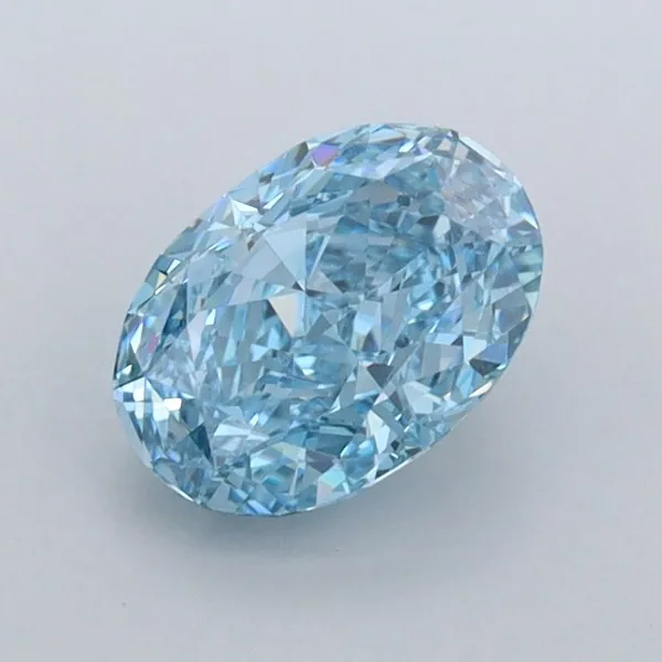 1.08ct OVAL Fancy Vivid Blue FL Coloured Lab diamond