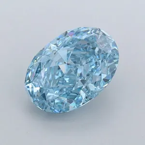 1.08ct OVAL Fancy Vivid Blue FL Coloured Lab diamond