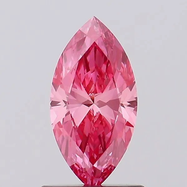 0.85ct MARQUISE Fancy Vivid Pink VS1 Coloured Lab diamond
