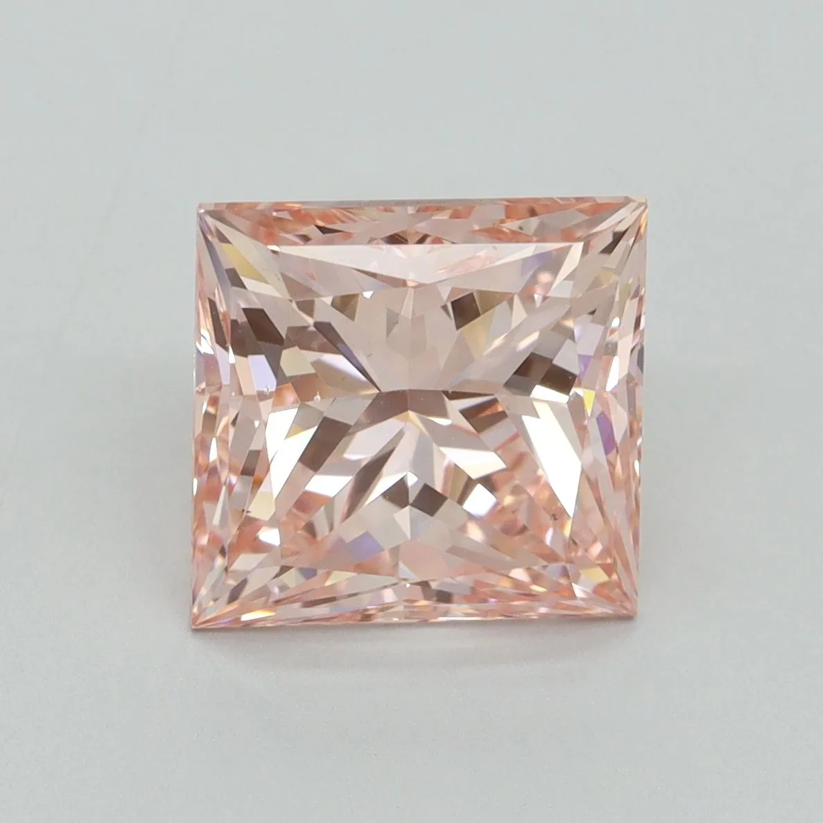 4.01ct PRINCESS Fancy Intense Pink VS1 Coloured Lab diamond
