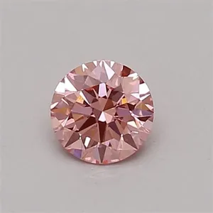 0.31ct ROUND Fancy Vivid Pink VVS2 Coloured Lab diamond