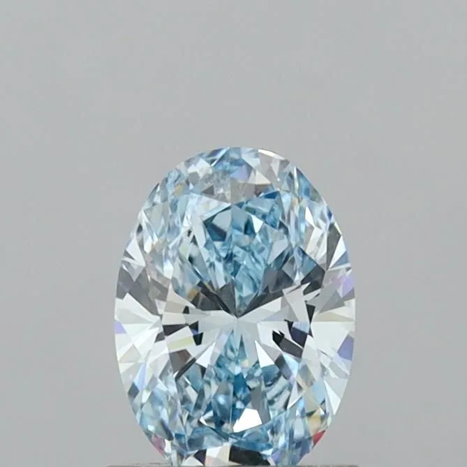 1.04ct OVAL Fancy Intense Blue VVS2 Coloured Lab diamond