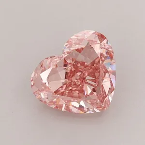 1.67ct HEART Fancy Vivid Pink VS2 Coloured Lab diamond