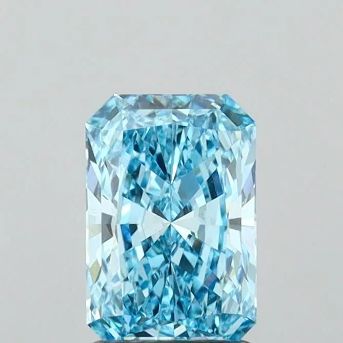 1.32ct RADIANT Fancy Vivid Blue VS1 Coloured Lab diamond
