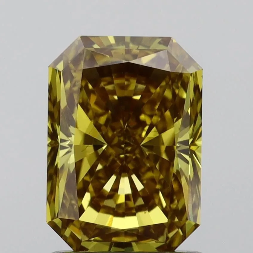 1.41ct RADIANT Fancy Intense Brownish Yellow VS1 Coloured Lab diamond