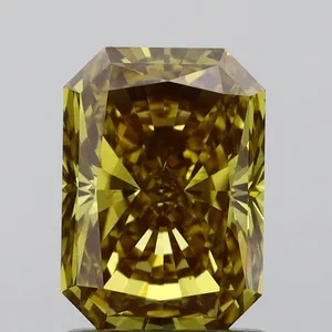 1.41ct RADIANT Fancy Intense Brownish Yellow VS1 Coloured Lab diamond