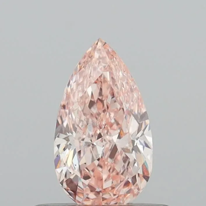 0.57ct PEAR Fancy Brownish Pink VS2 Coloured Lab diamond