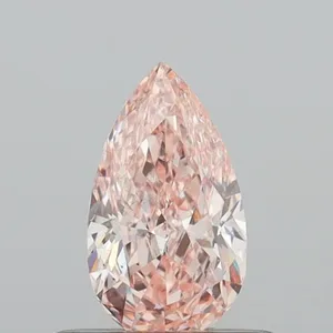 0.57ct PEAR Fancy Brownish Pink VS2 Coloured Lab diamond