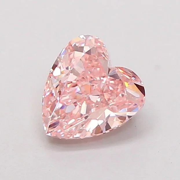 1.00ct HEART Fancy Intense Pink VS1 Coloured Lab diamond