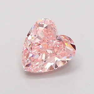 1ct HEART Fancy Intense Pink VS1 Coloured Lab diamond