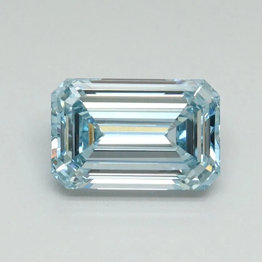 1.07ct EMERALD Fancy Intense Blue VS1 Coloured Lab diamond
