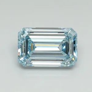 1.07ct EMERALD Fancy Intense Blue VS1 Coloured Lab diamond