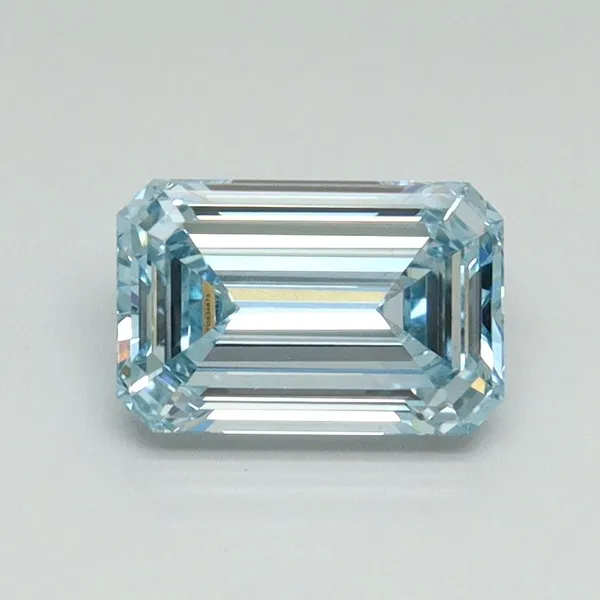 1.07ct EMERALD Fancy Intense Blue VS1 Coloured Lab diamond