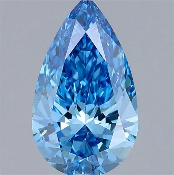 0.99ct PEAR Fancy Vivid Blue VVS2 Coloured Lab diamond