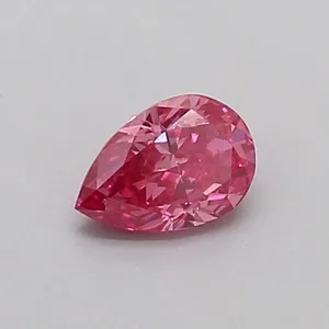 0.32ct PEAR Fancy Vivid Pink VS2 Coloured Lab diamond