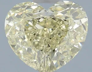 1.56ct HEART Fancy Light Yellow VS1 Coloured Lab diamond