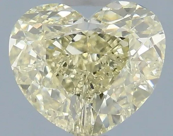 1.56ct HEART Fancy Light Yellow VS1 Coloured Lab diamond