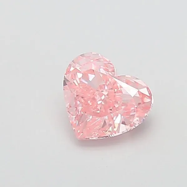 1.55ct HEART Fancy Vivid Pink VS2 Coloured Lab diamond