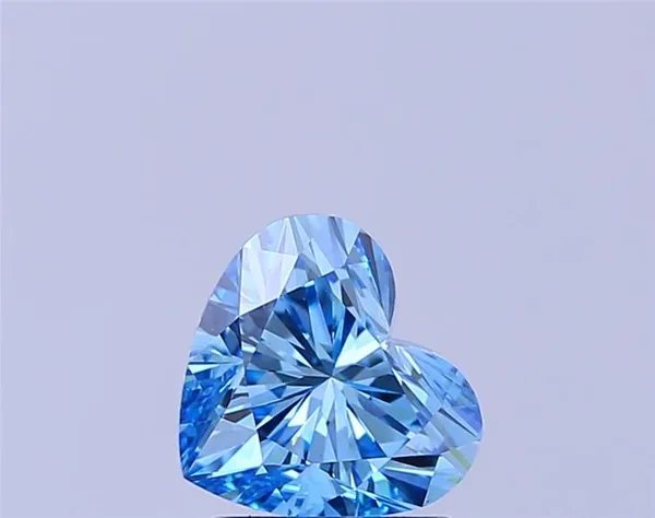 1.66ct HEART Fancy Vivid Blue VS1 Coloured Lab diamond
