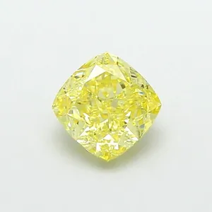 1.02ct CUSHION Fancy Intense Yellow VVS2 Coloured Lab diamond