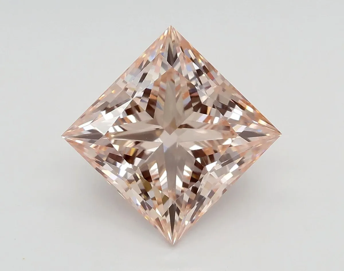 3.23ct PRINCESS Fancy Pink VS1 Coloured Lab diamond