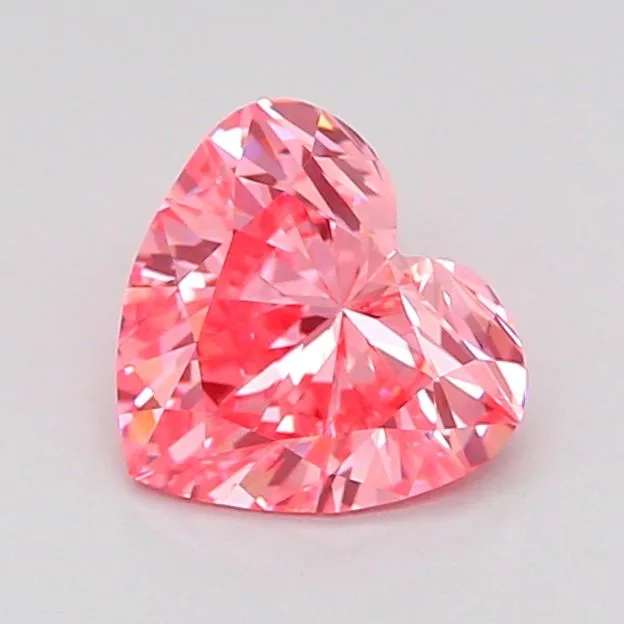 1.04ct HEART Fancy Vivid Pink VS1 Coloured Lab diamond