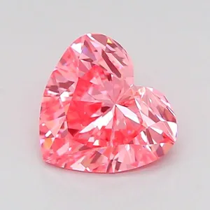 1.04ct HEART Fancy Vivid Pink VS1 Coloured Lab diamond