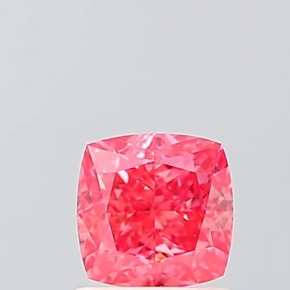 1.03ct CUSHION Fancy Vivid Pink VS1 Coloured Lab diamond