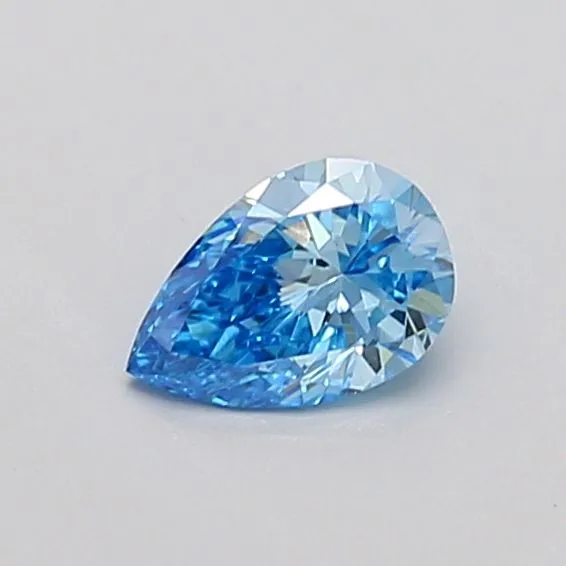 0.3ct PEAR Fancy Vivid Blue VVS2 Coloured Lab diamond