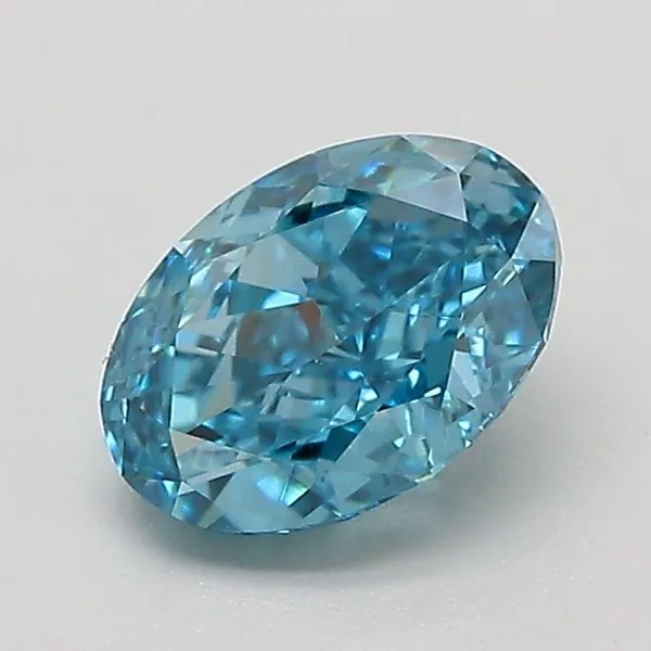 1.09ct OVAL Fancy Vivid Blue VVS2 Coloured Lab diamond