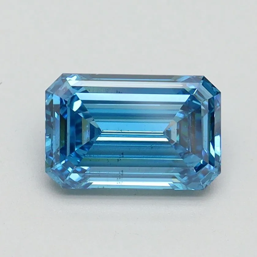 1.27ct EMERALD Fancy Vivid Blue VS2 Coloured Lab diamond