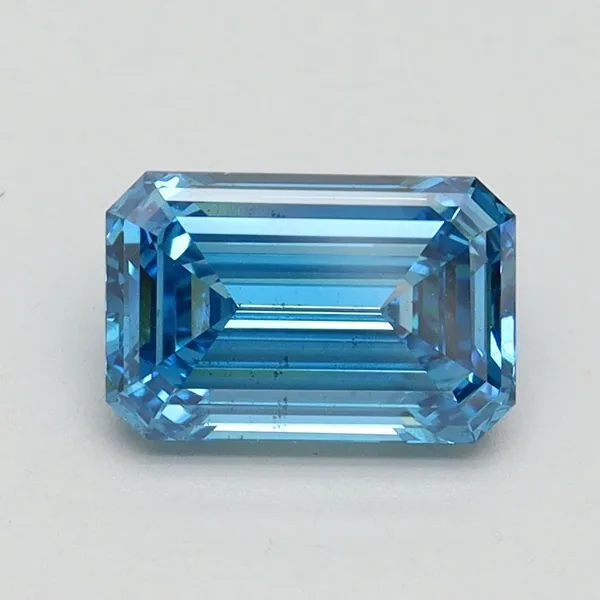 1.27ct EMERALD Fancy Vivid Blue VS2 Coloured Lab diamond