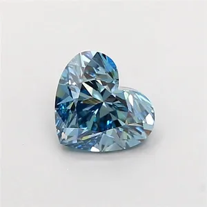 1.09ct HEART Fancy Vivid Blue SI1 Coloured Lab diamond