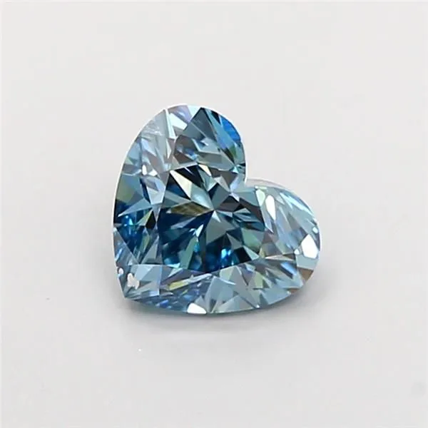 1.09ct HEART Fancy Vivid Blue SI1 Coloured Lab diamond