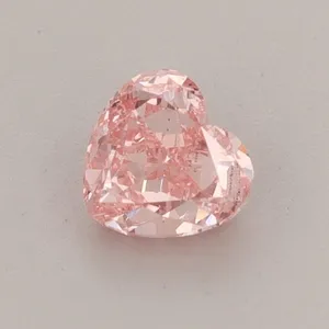 0.59ct HEART Fancy Vivid Pink VS2 Coloured Lab diamond