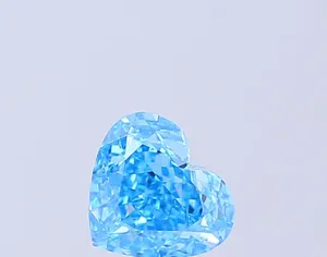 1.21ct HEART Fancy Vivid Blue VVS2 Coloured Lab diamond