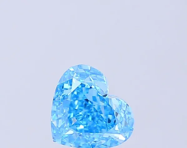 1.21ct HEART Fancy Vivid Blue VVS2 Coloured Lab diamond