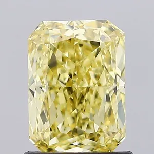 1.24ct RADIANT Fancy Vivid Yellow VS1 Coloured Lab diamond