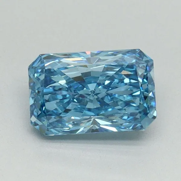 1.04ct RADIANT Fancy Vivid Blue VS1 Coloured Lab diamond