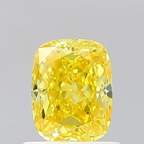 1.02ct CUSHION Fancy Vivid Yellow VS1 Coloured Lab diamond