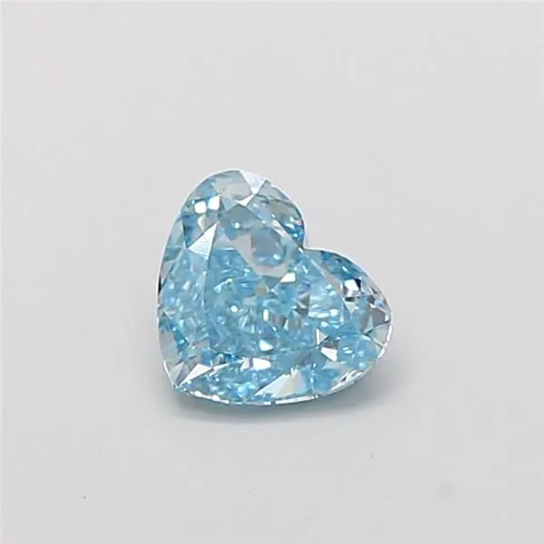 0.84ct HEART Fancy Vivid Blue VS1 Coloured Lab diamond