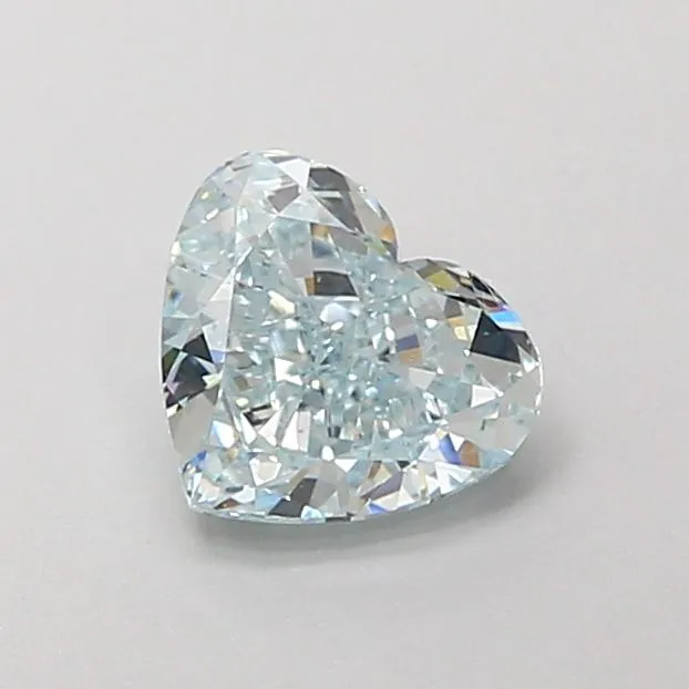 0.73ct HEART Fancy Blue VVS2 Coloured Lab diamond