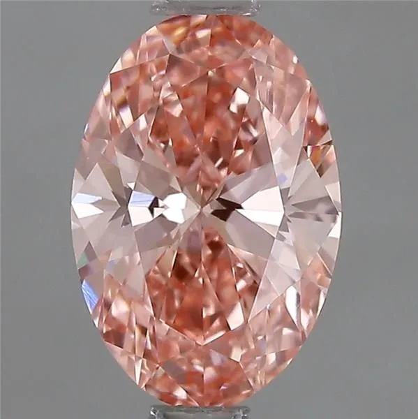 1.07ct OVAL Fancy Vivid Pink VVS2 Coloured Lab diamond